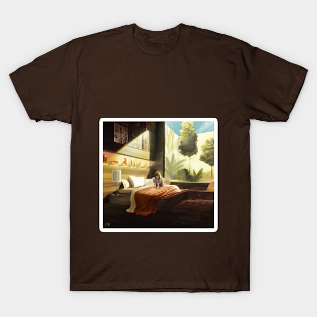 Reading Alone T-Shirt by Ryma Starrylight